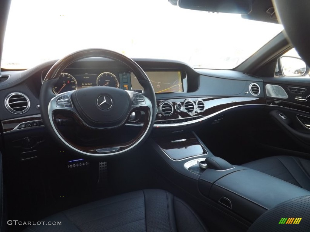 Black Interior 2014 Mercedes-Benz S 550 Sedan Photo #87357517