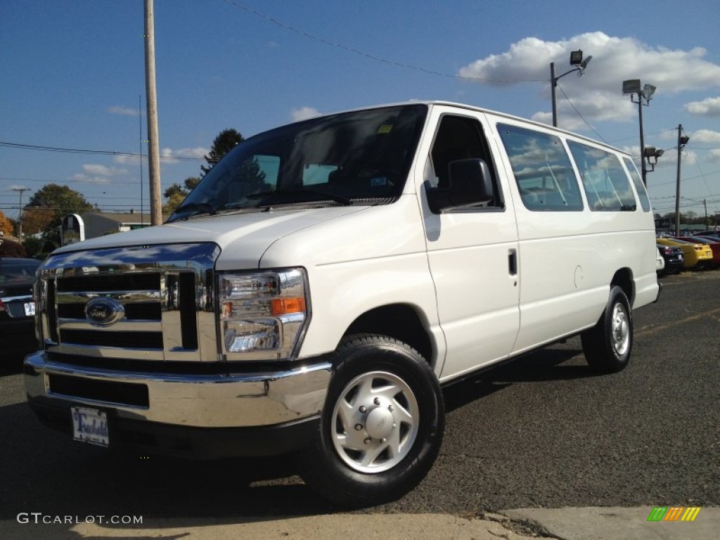 2013 E Series Van E350 XL Extended Passenger - Oxford White / Medium Flint photo #1