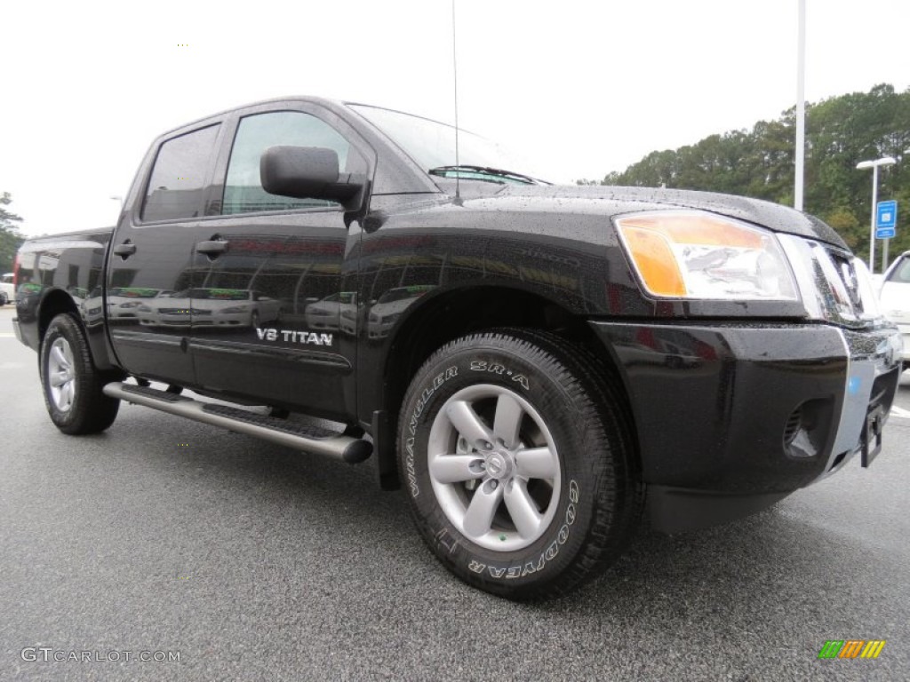 Galaxy Black 2013 Nissan Titan SV Crew Cab Exterior Photo #87358972