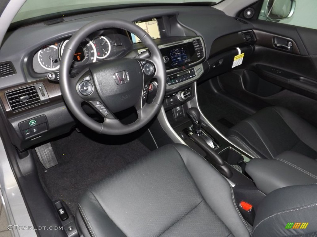 Black Interior 2014 Honda Accord Touring Sedan Photo #87359824