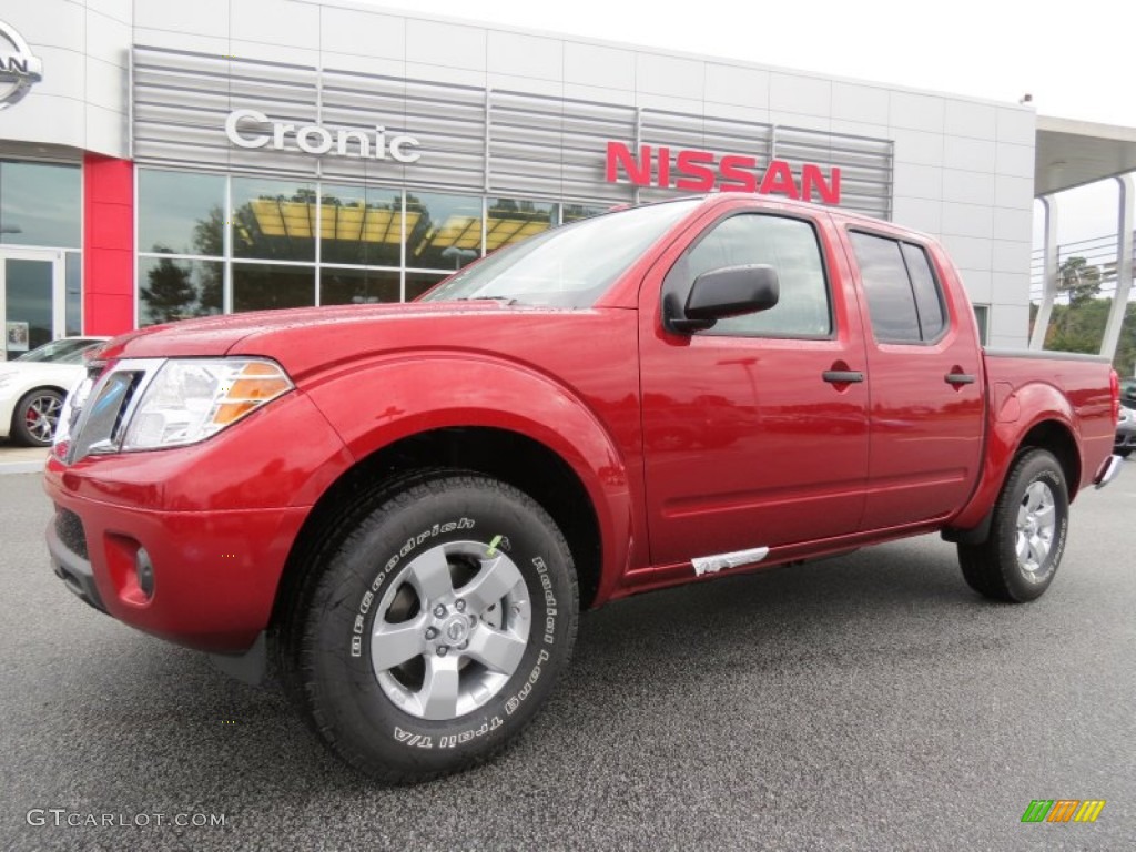2013 Frontier SV V6 Crew Cab - Lava Red / Steel photo #1