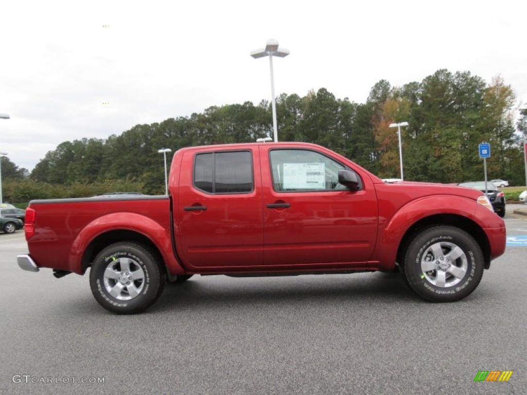 2013 Frontier SV V6 Crew Cab - Lava Red / Steel photo #6