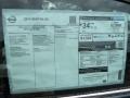  2013 Sentra SV Window Sticker