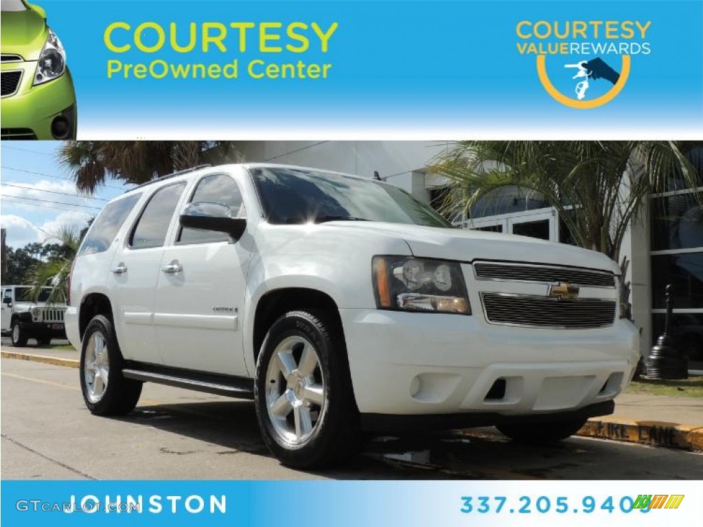 2007 Tahoe LS - Summit White / Ebony photo #1