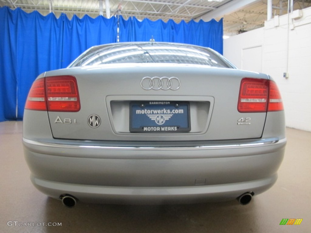 2008 A8 L 4.2 quattro - Quartz Gray Metallic / Black photo #8