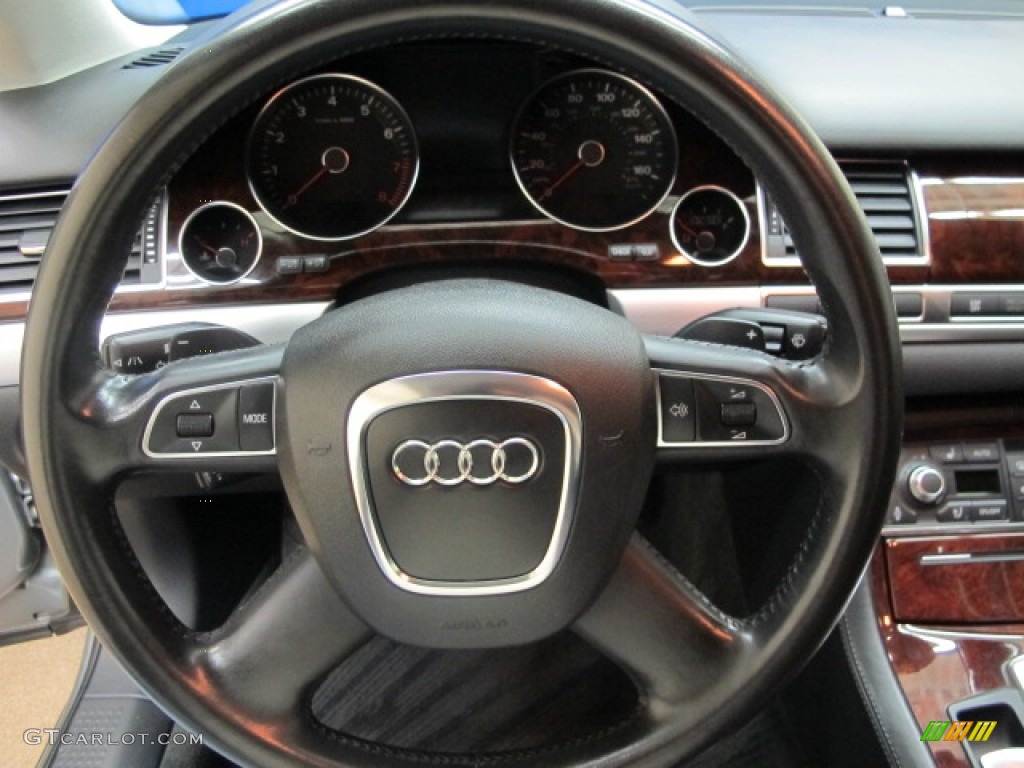 2008 A8 L 4.2 quattro - Quartz Gray Metallic / Black photo #37