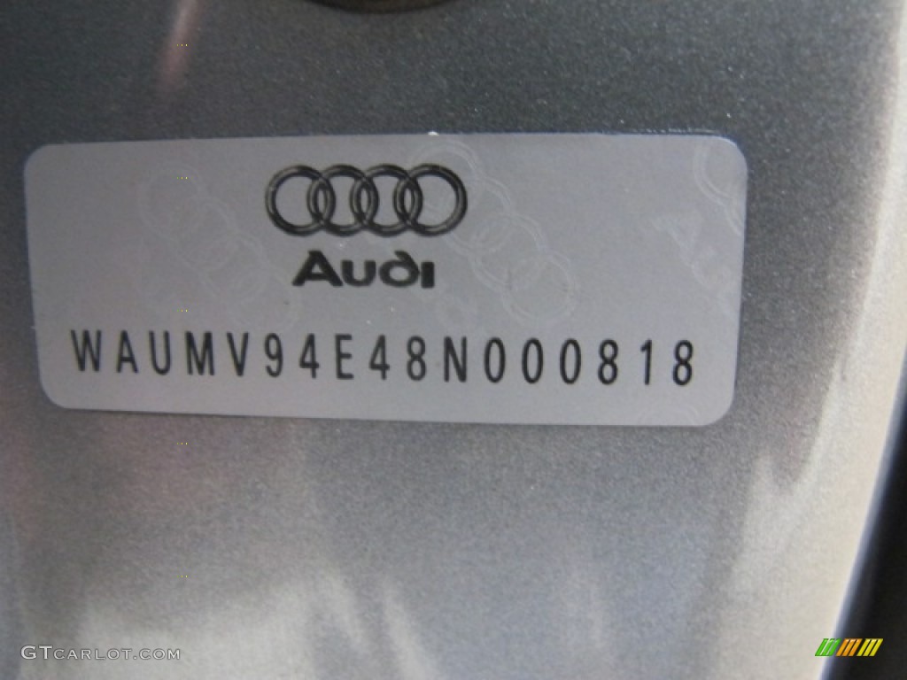 2008 A8 L 4.2 quattro - Quartz Gray Metallic / Black photo #48
