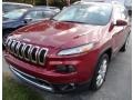 Deep Cherry Red Crystal Pearl 2014 Jeep Cherokee Limited Exterior