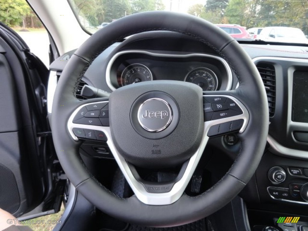 2014 Jeep Cherokee Trailhawk 4x4 Morocco - Black Steering Wheel Photo #87364399