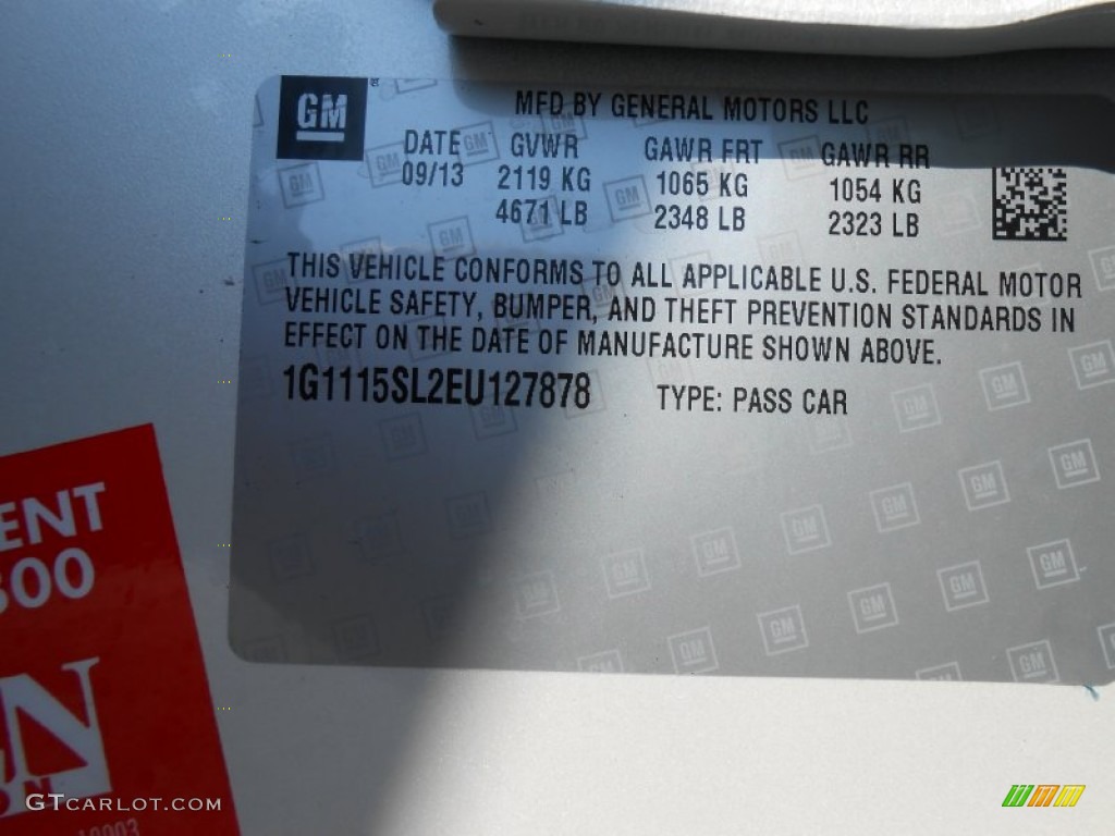 2014 Impala LT - White Diamond Tricoat / Jet Black photo #14