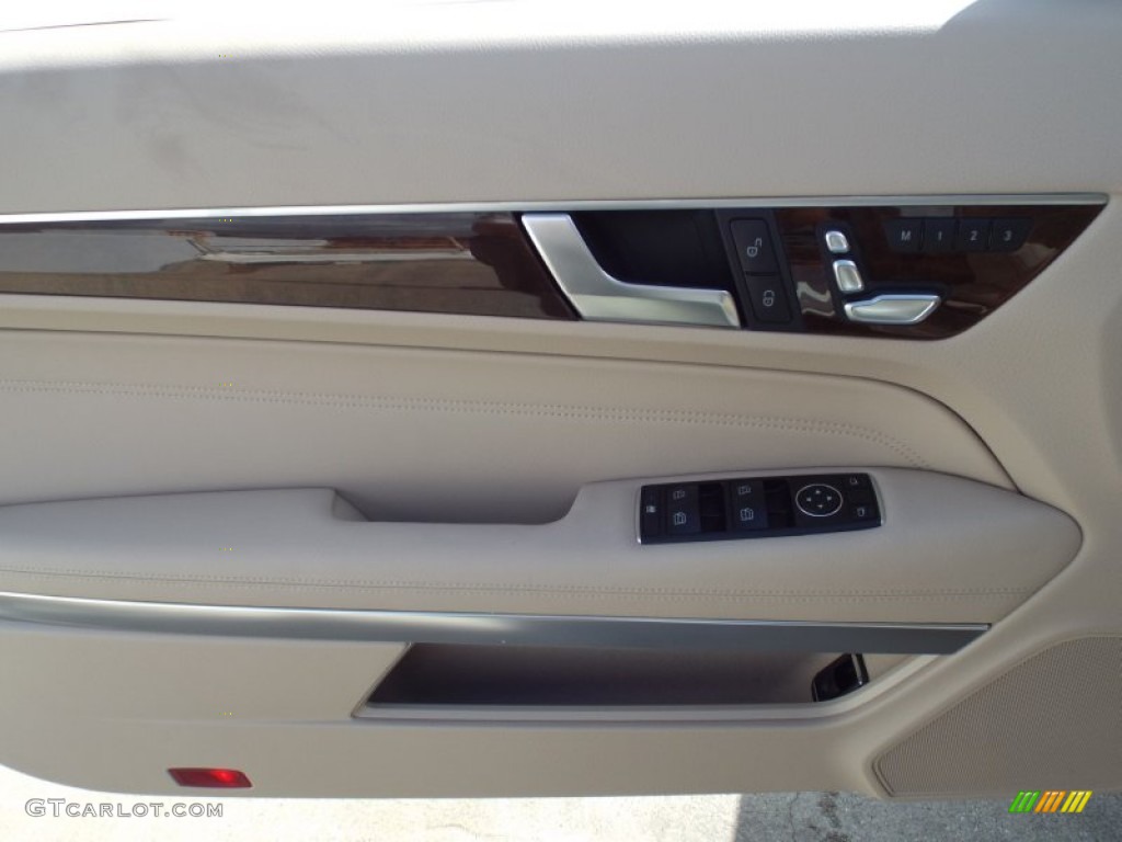 2014 E 350 Coupe - Diamond White Metallic / Silk Beige/Espresso Brown photo #6