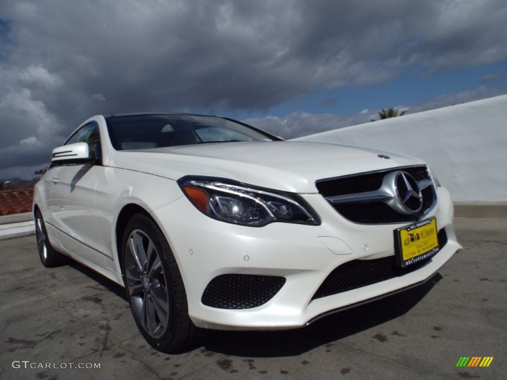 2014 E 350 Coupe - Diamond White Metallic / Silk Beige/Espresso Brown photo #11