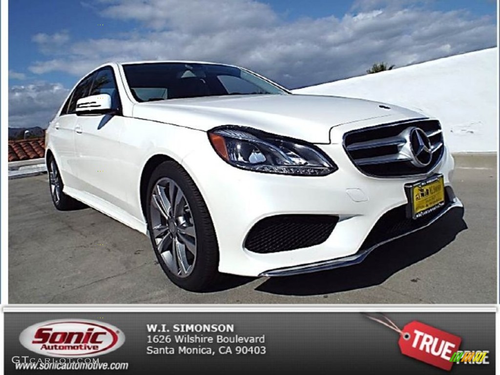 2014 E 350 Sport Sedan - Diamond White Metallic / Black photo #1