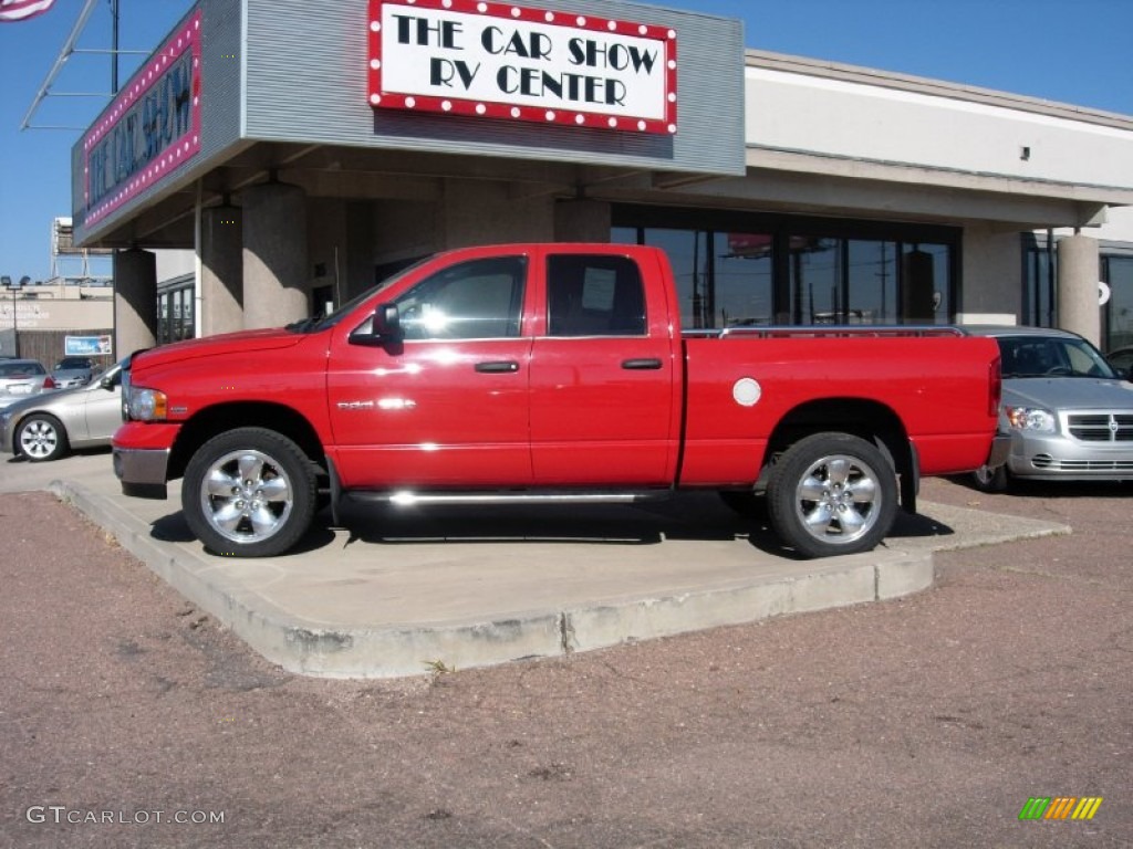 2003 Ram 1500 SLT Quad Cab 4x4 - Flame Red / Dark Slate Gray photo #9