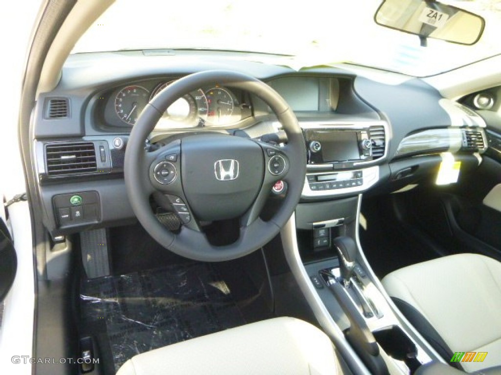 Ivory Interior 2014 Honda Accord EX-L Coupe Photo #87367351
