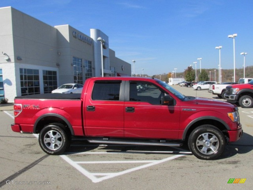 2010 F150 FX4 SuperCrew 4x4 - Red Candy Metallic / Black photo #2
