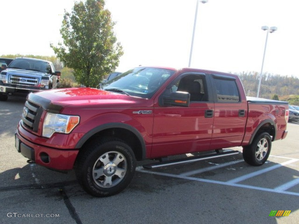 2010 F150 FX4 SuperCrew 4x4 - Red Candy Metallic / Black photo #5
