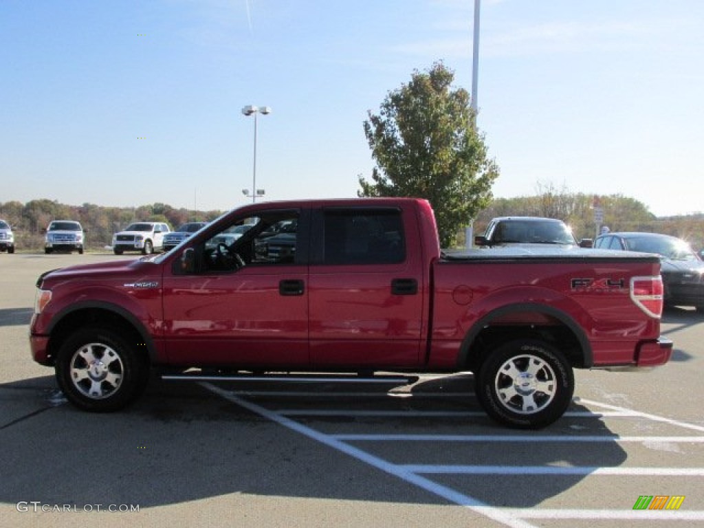 2010 F150 FX4 SuperCrew 4x4 - Red Candy Metallic / Black photo #6