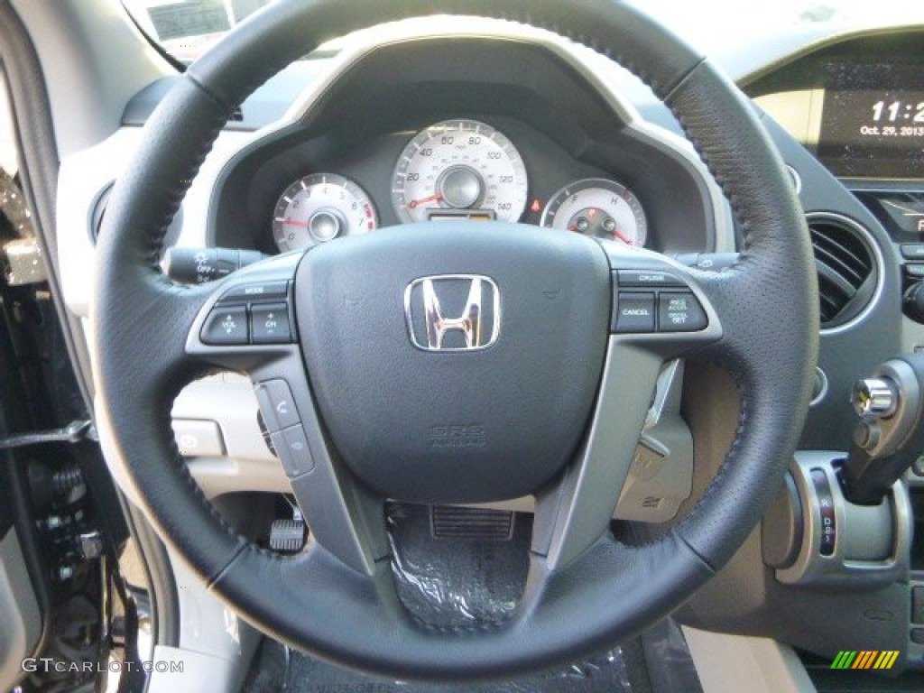 2014 Honda Pilot EX-L 4WD Gray Steering Wheel Photo #87369337