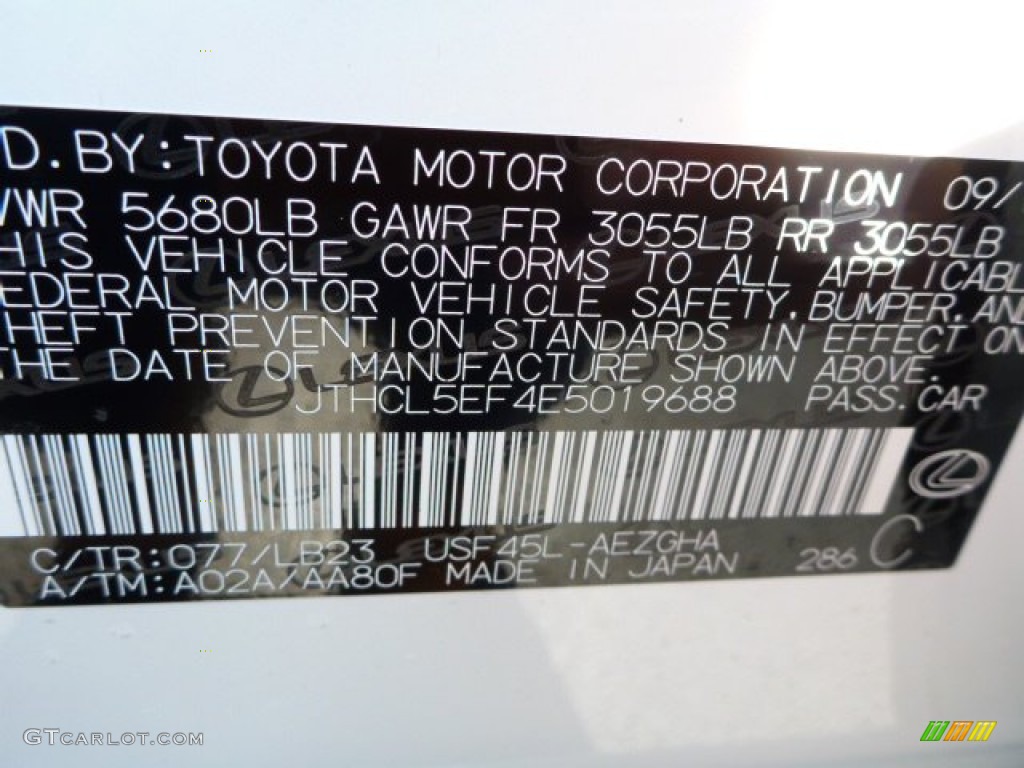 2014 LS Color Code 077 for Starfire Pearl Photo #87370954
