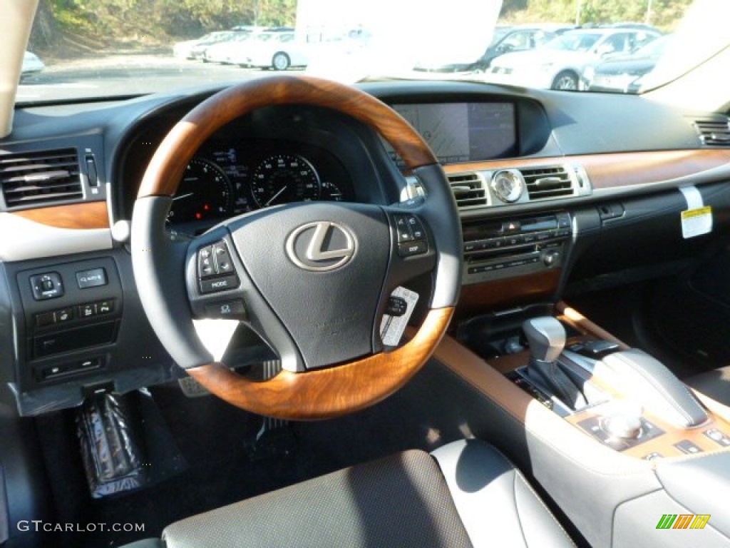 Black/Saddle Tan Interior 2014 Lexus LS 460 AWD Photo #87371689