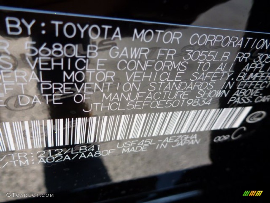 2014 LS Color Code 212 for Obsidian Black Photo #87371767