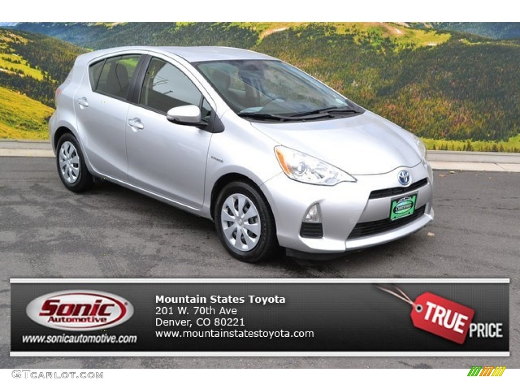 2012 Prius c Hybrid Two - Classic Silver Metallic / Light Blue Gray/Black photo #1
