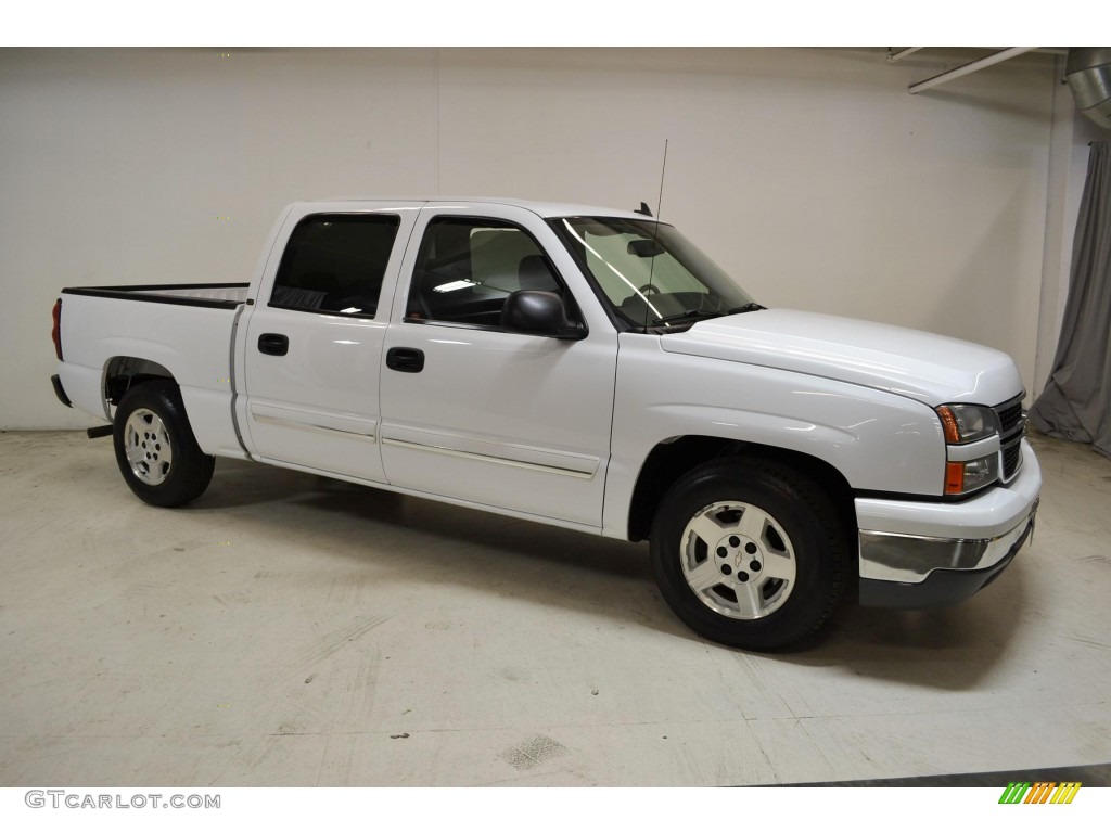 2006 Silverado 1500 LS Crew Cab - Summit White / Dark Charcoal photo #2