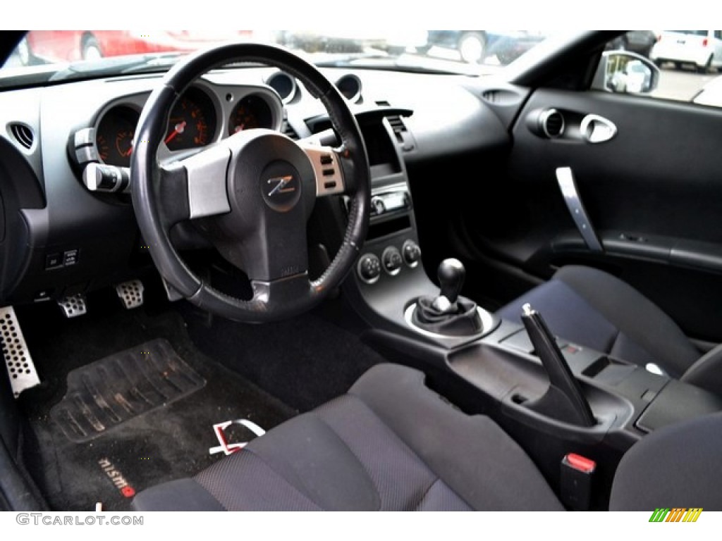 Carbon Black Interior 2004 Nissan 350Z Roadster Photo #87373198