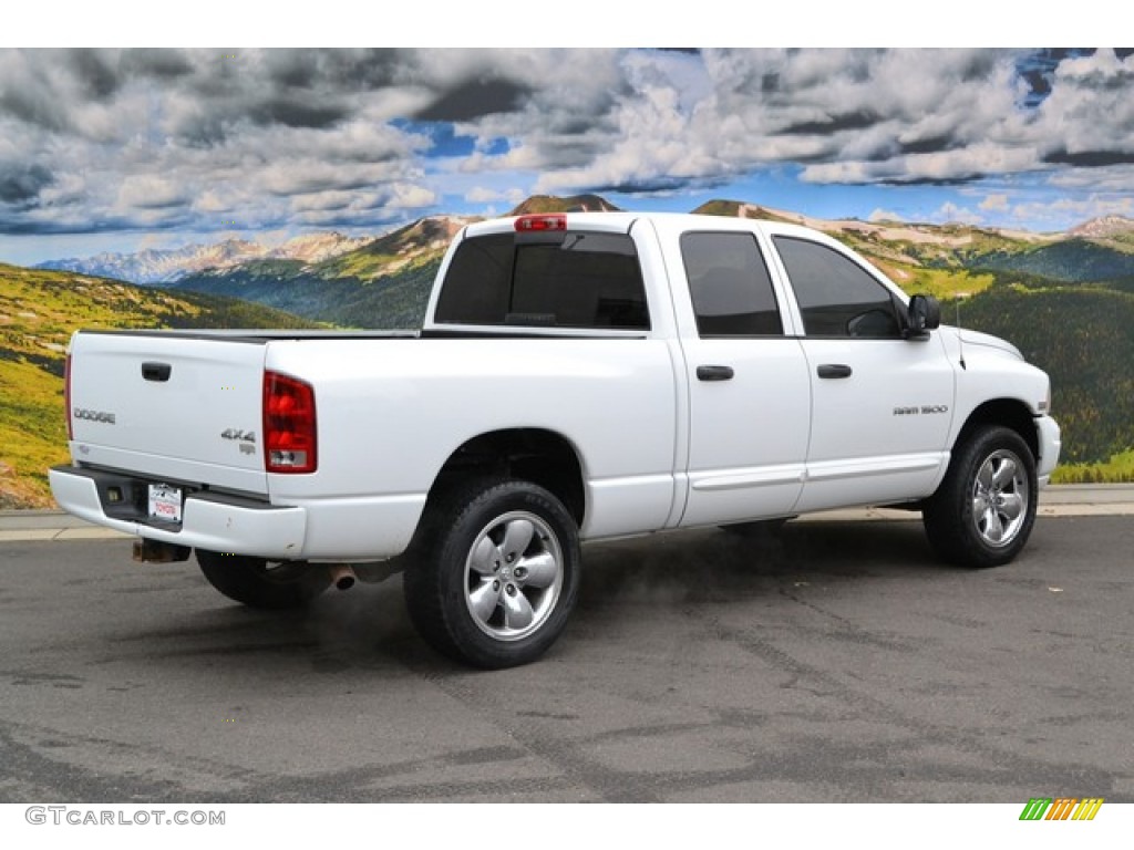 2004 Ram 1500 Laramie Quad Cab 4x4 - Bright White / Taupe photo #3