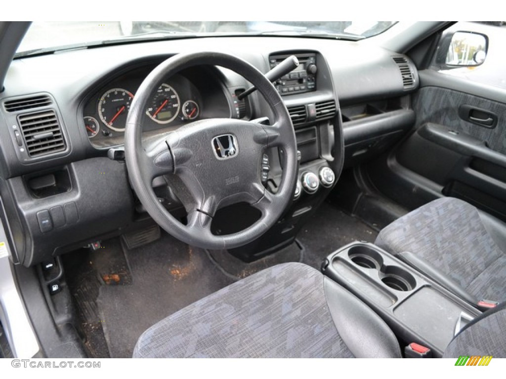 Black Interior 2002 Honda CR-V LX 4WD Photo #87373888