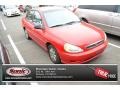 2002 Classic Red Kia Rio Sedan #87341740
