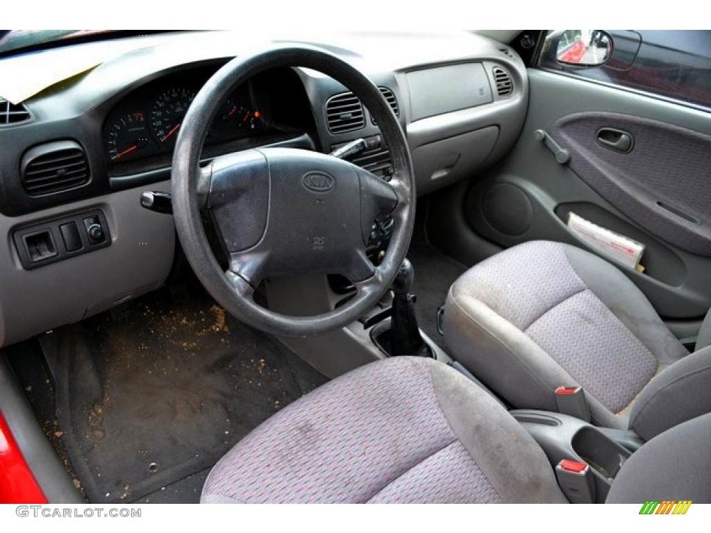 2002 Rio Sedan - Classic Red / Gray photo #5