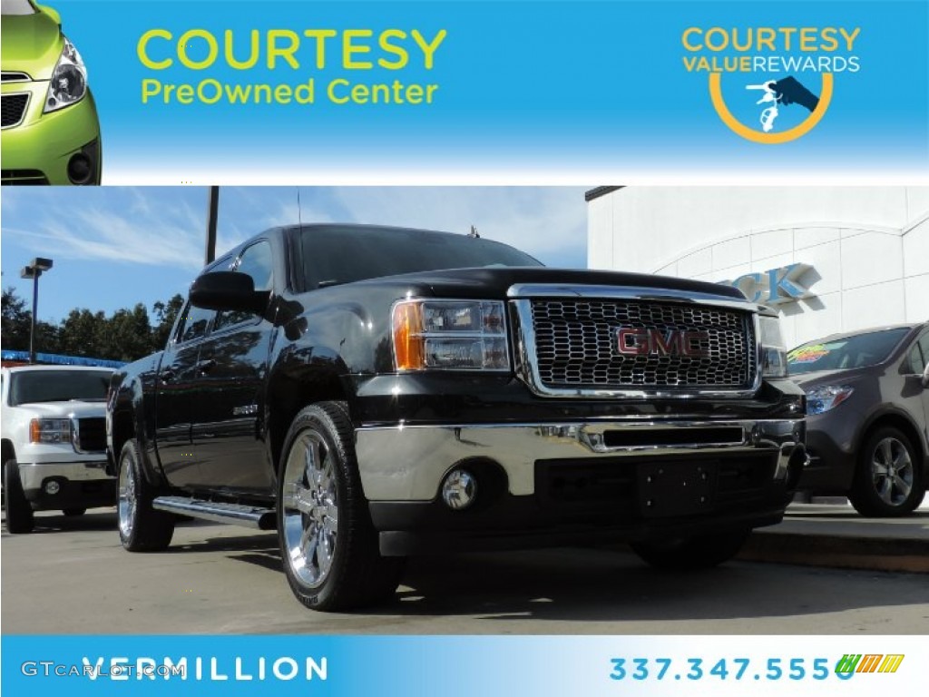 2012 Sierra 1500 SLT Crew Cab - Onyx Black / Ebony photo #1