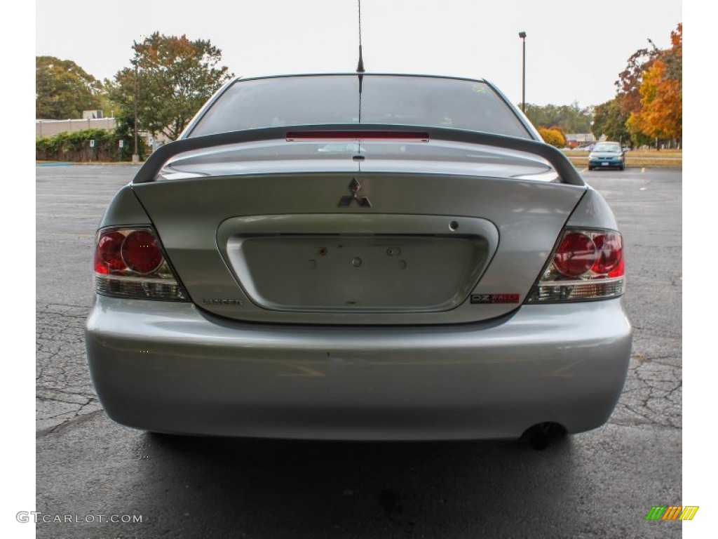 2004 Lancer OZ Rally - Cool Silver Metallic / Black photo #5