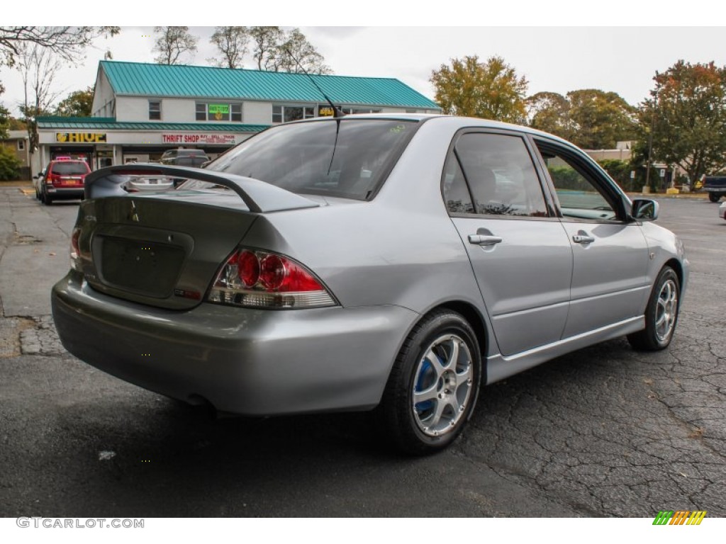 2004 Lancer OZ Rally - Cool Silver Metallic / Black photo #6