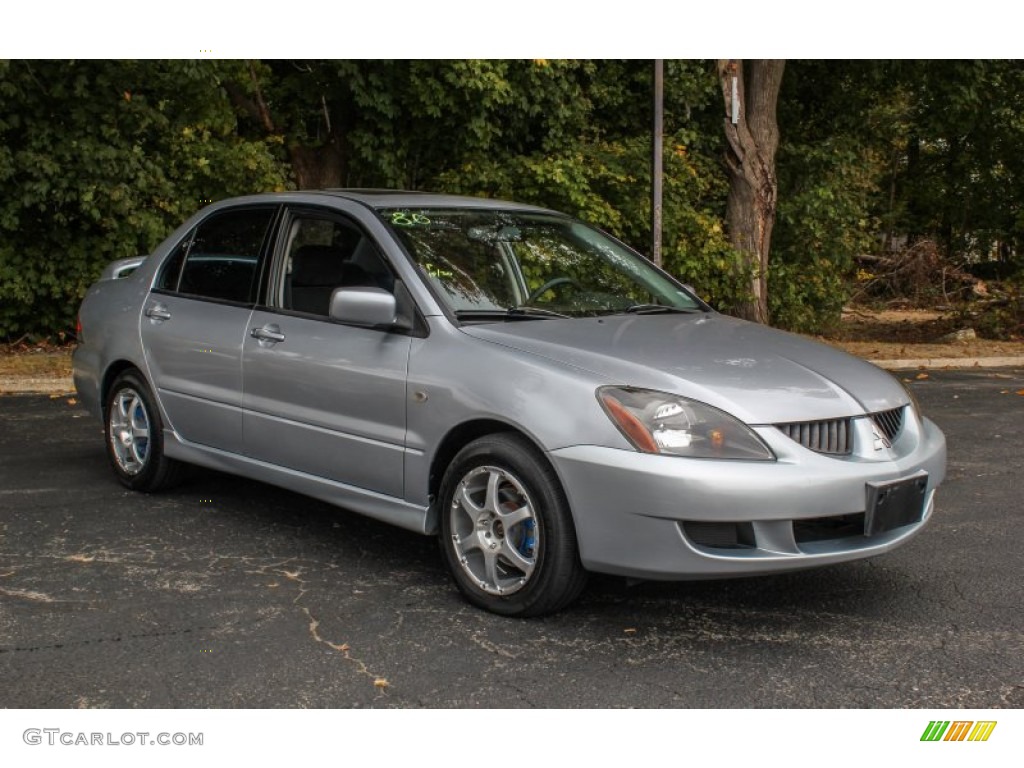 2004 Lancer OZ Rally - Cool Silver Metallic / Black photo #8