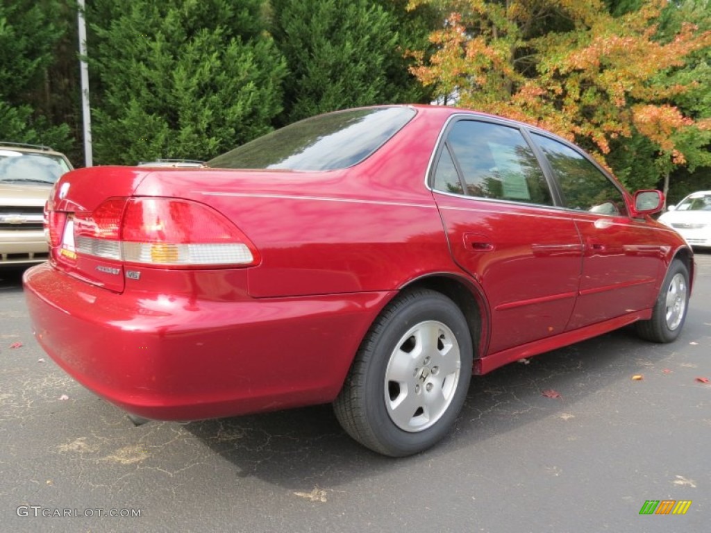 2001 Accord EX V6 Sedan - Firepepper Red Pearl / Ivory photo #3