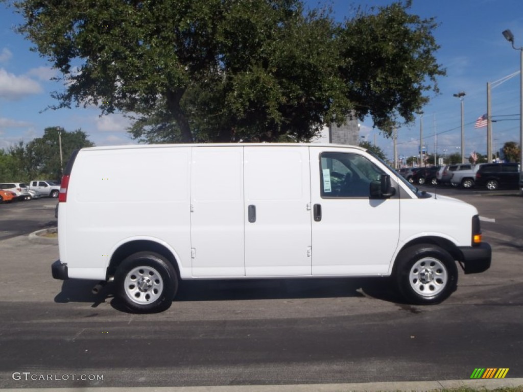 Summit White 2014 Chevrolet Express 1500 Cargo WT Exterior Photo #87383080