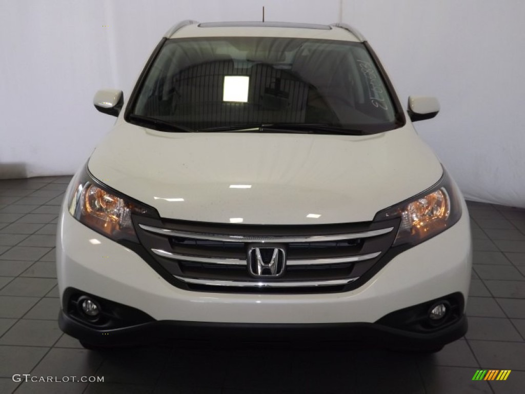 2014 CR-V EX-L - White Diamond Pearl / Beige photo #2