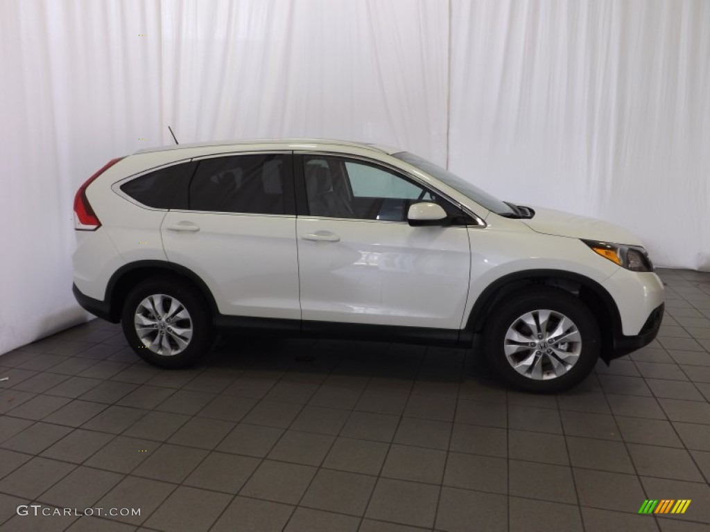 2014 CR-V EX-L - White Diamond Pearl / Beige photo #5