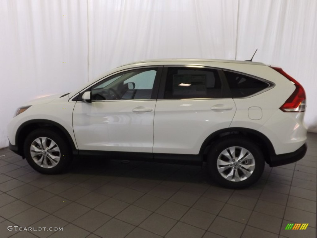 2014 CR-V EX-L - White Diamond Pearl / Beige photo #8