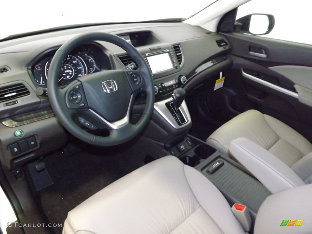 2014 CR-V EX-L - White Diamond Pearl / Beige photo #10