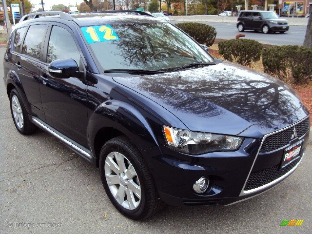 2012 Outlander SE AWD - Cosmic Blue Metallic / Black photo #1