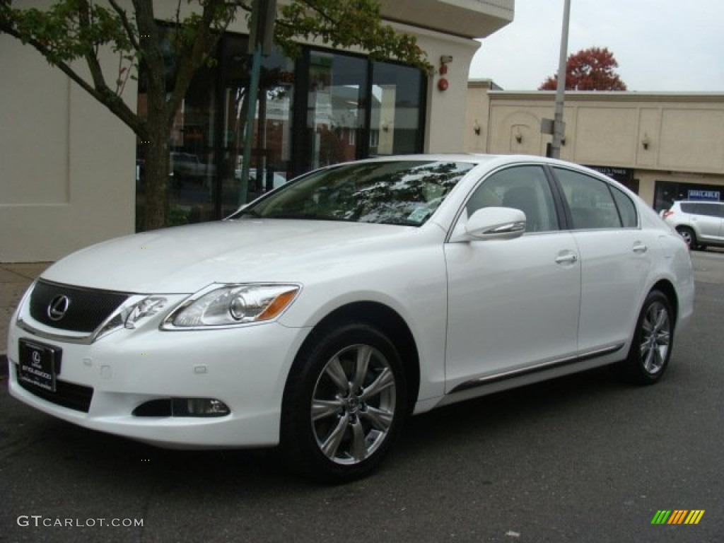 2010 GS 350 AWD - Starfire Pearl White / Parchment photo #1