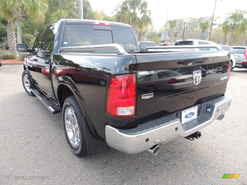 2012 Ram 1500 Laramie Crew Cab 4x4 - Black / Dark Slate Gray photo #16