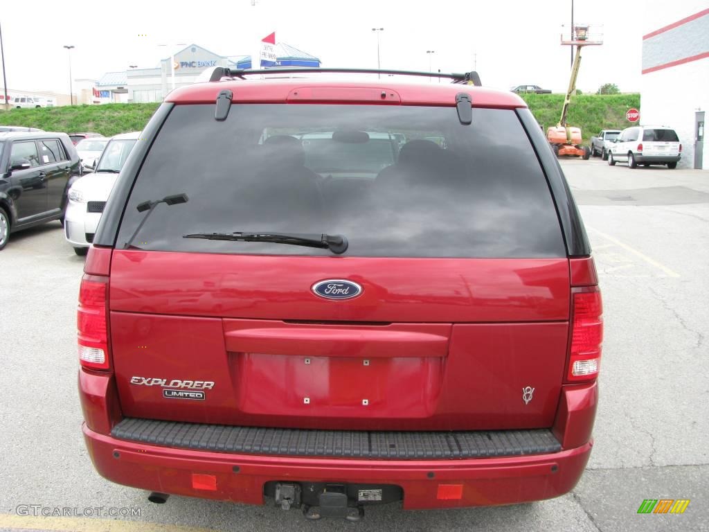 2004 Explorer Limited 4x4 - Redfire Metallic / Medium Parchment photo #5