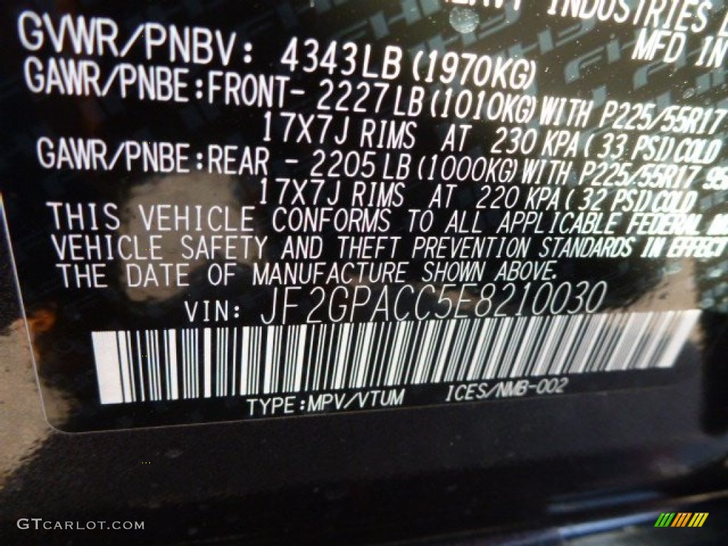 2014 XV Crosstrek 2.0i Premium - Dark Gray Metallic / Black photo #16