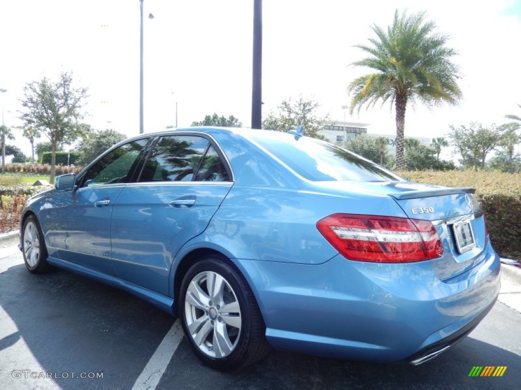 2012 E 350 BlueTEC Sedan - Quartz Blue Metallic / Almond/Mocha photo #5