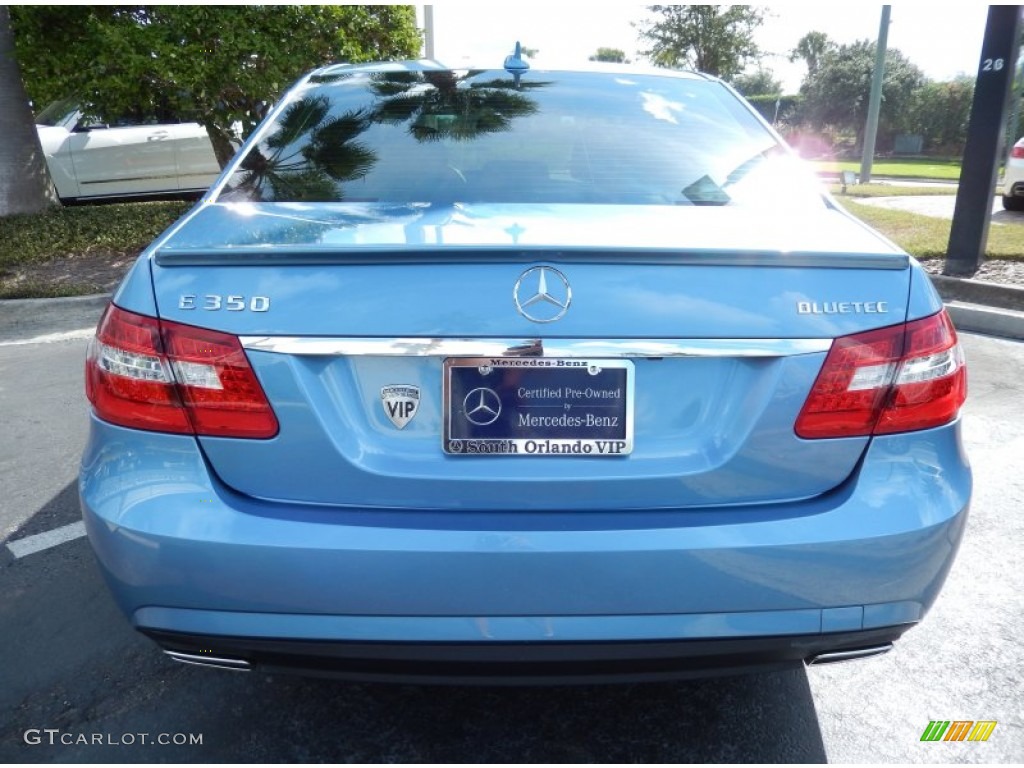2012 E 350 BlueTEC Sedan - Quartz Blue Metallic / Almond/Mocha photo #6
